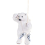 19" White Polar Bear With Sequined Fish