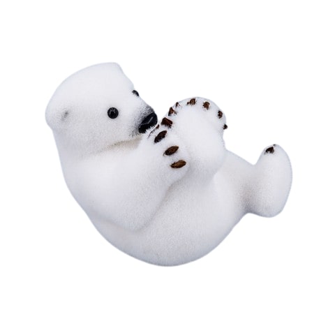 Oso polar de 7" jugando con la pata