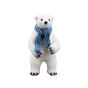 12" Standing Polar Bear With Blue Scarf
