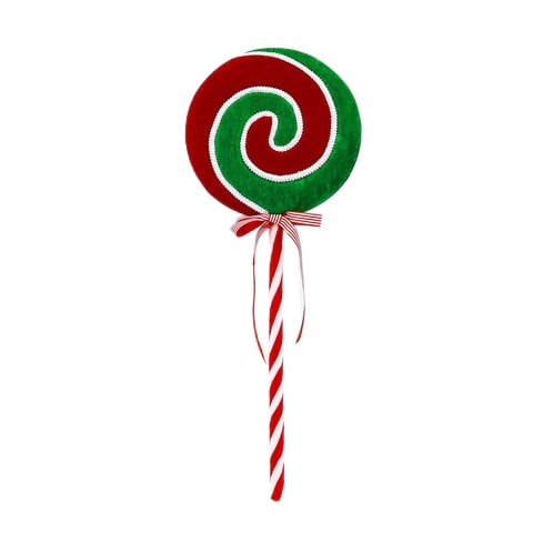 Juego de 2 piruletas rojas y verdes de 25"