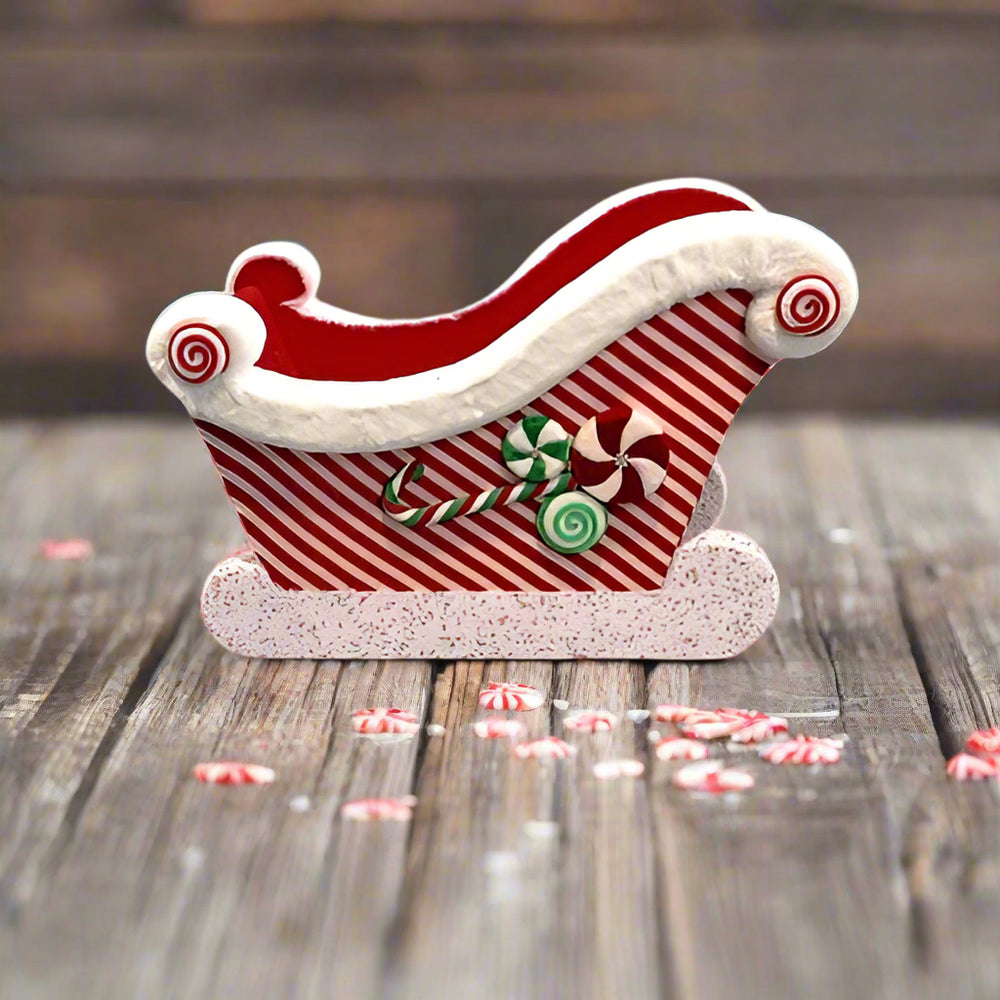 18" Peppermint Candy Sled