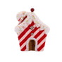 7" Peppermint Candy Gingerbread House Ornament Set Of 4