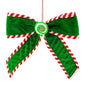 12" Peppermint & Green Hanging Candy Bow