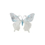 12" Arctic Blue & Silver Mesh Butterfly Set Of 6