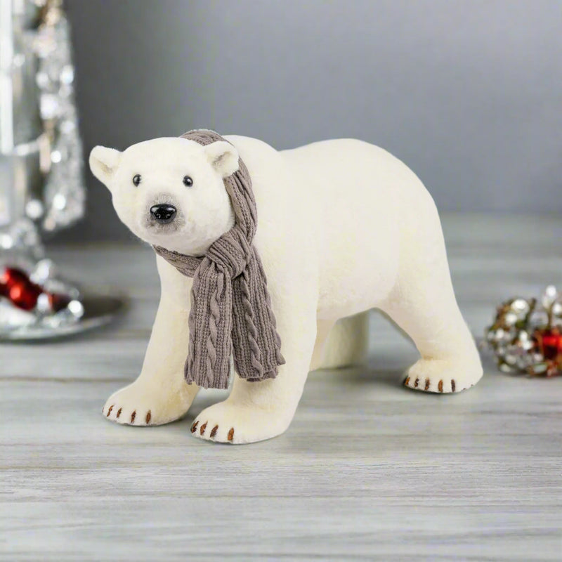 Oso polar de 2.5 FT con bufanda