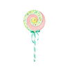 Juego de 4 paletas de 24 pulgadas con diseño de espiral rosa y verde