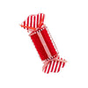 Juego de 4 adornos de caramelo rojos y blancos de 10"