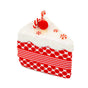 5" Red & White Peppermint Cake Slice Ornament