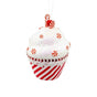 7" Peppermint Candy Cupcake Ornament Set Of 4