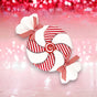 2" Red & White Candy Ornament Set Of 6
