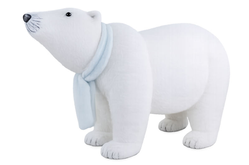 Oso polar de 34" con bufanda blanca