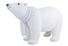 Oso polar de 34" con bufanda blanca
