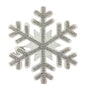 15" White & Silver Snowflake Ornament Set Of 2