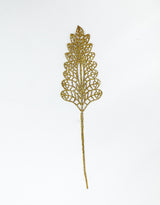 21" Gold Fern Leaf Pick Set Of 12