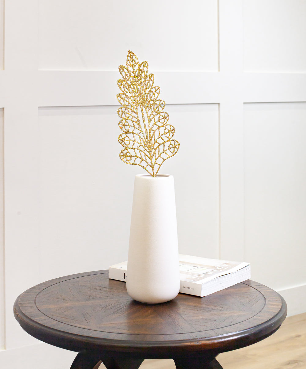 21" Gold Fern Leaf Pick Set Of 12