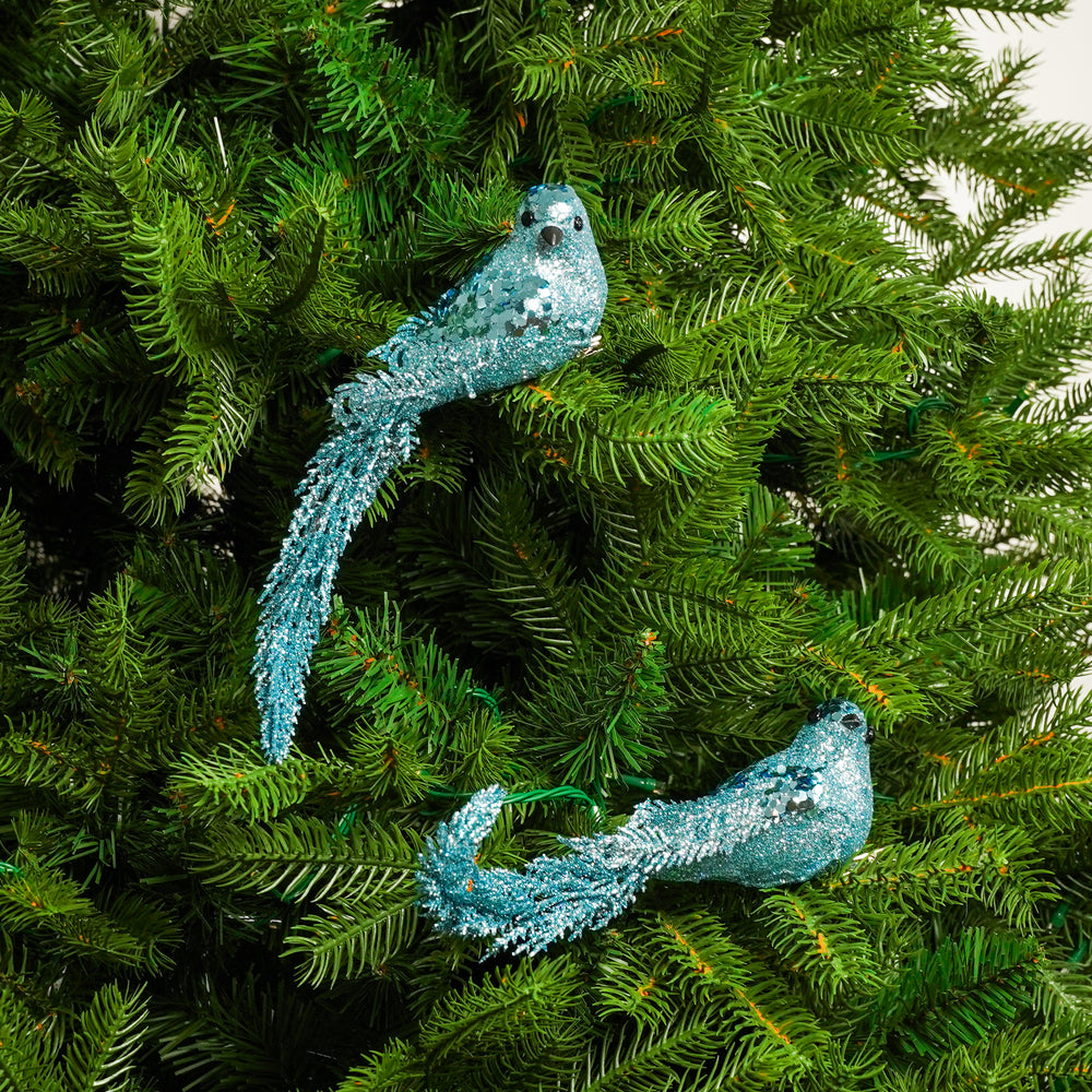 9" Blue Bird Clip Set Of 6