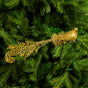 12" Gold Glitter Long Tail Bird Set Of 6
