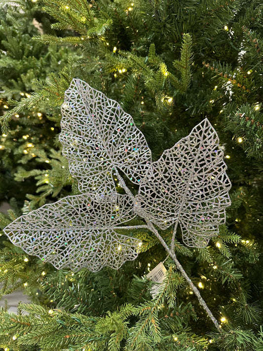 31" Silver Leaf Branch Set of 12