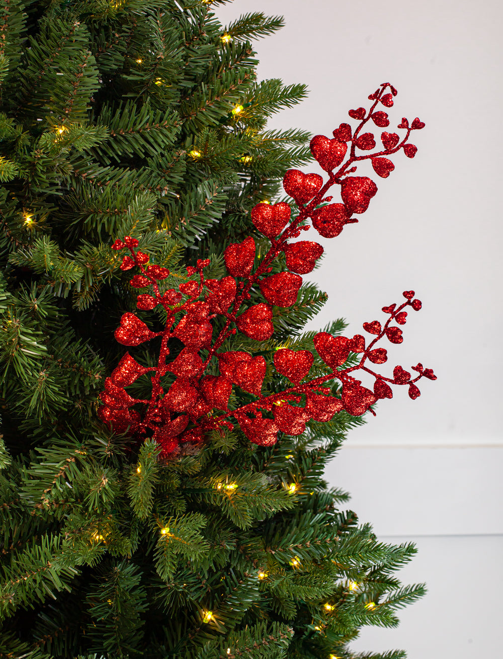 Juego de 6 ramas de hoja roja de 32"