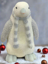 10" Icy White & Grey Penguin