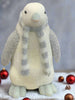 10" Icy White & Grey Penguin