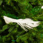 10" White & Champagne Sequined Bird Set Of 6