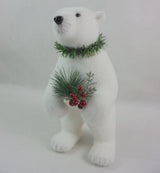 Oso polar de 16" con rama de bayas