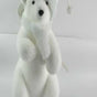 17" Polar Bear With White Santa Hat