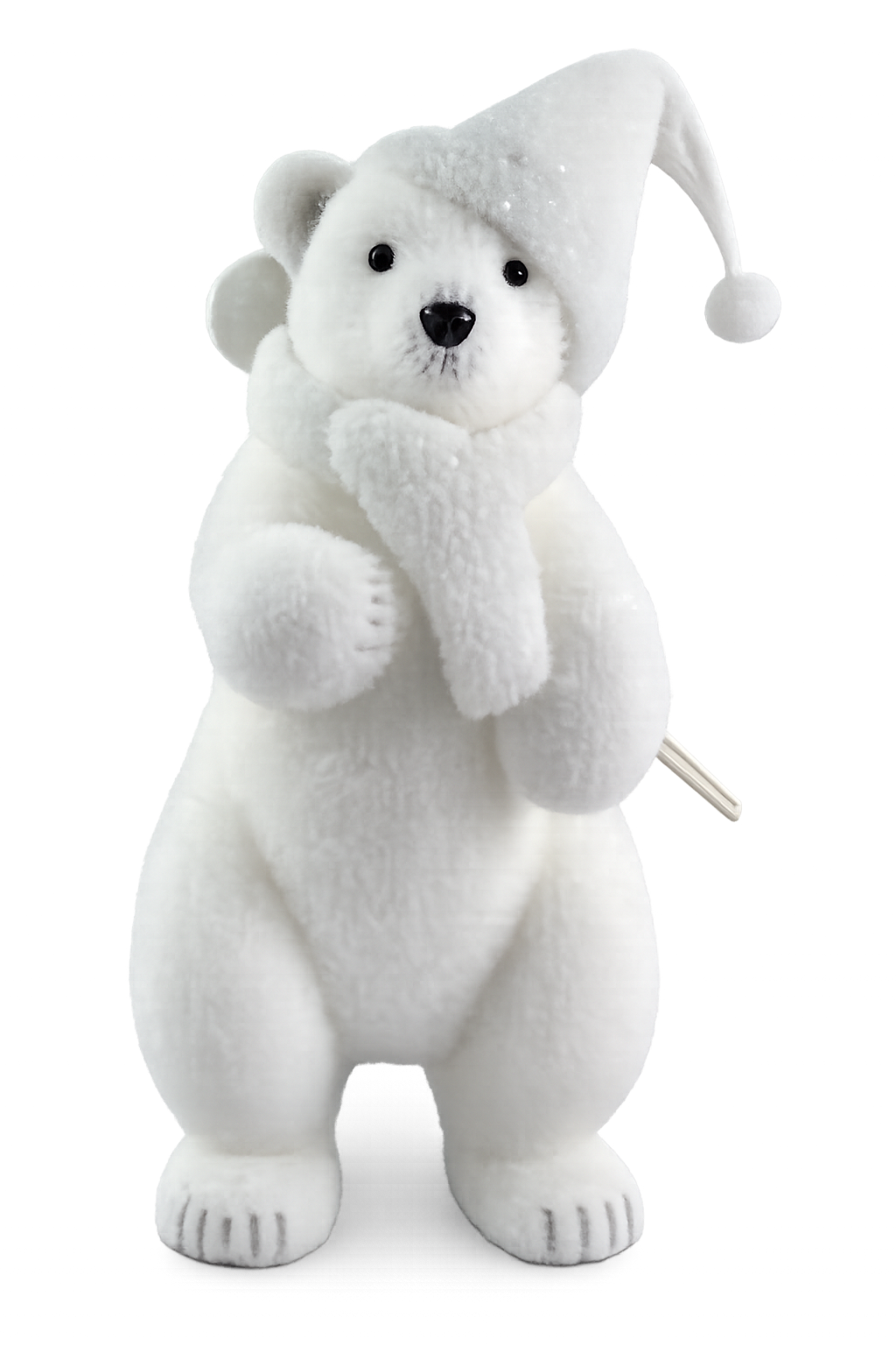 Oso polar de 17" con gorro de Papá Noel blanco