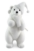 Oso polar de 17" con gorro de Papá Noel blanco