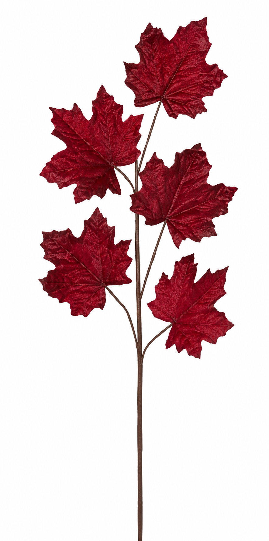 34" Red Maple Leaf Spray Set of 4