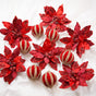 Gold & Red Opulence Ornament & Flower Bundle
