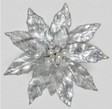 10" Poinsettia Clip Set Of 6