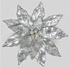 Juego de 6 broches de flor de Pascua de 10"