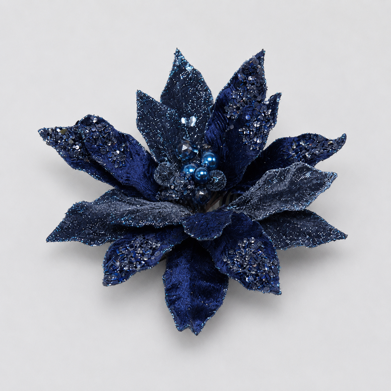 10" Poinsettia Clip Set Of 6