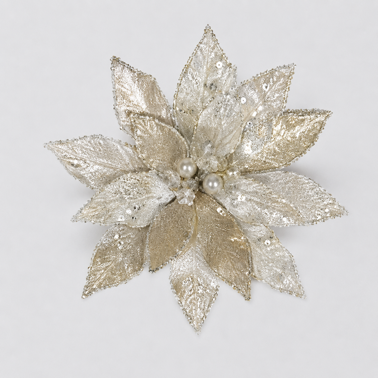 10" Poinsettia Clip Set Of 6