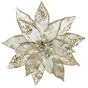 10" Champagne & Gold Poinsettia Clip Set Of 6