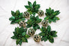 Opulencia verde: paquete de adornos y flores