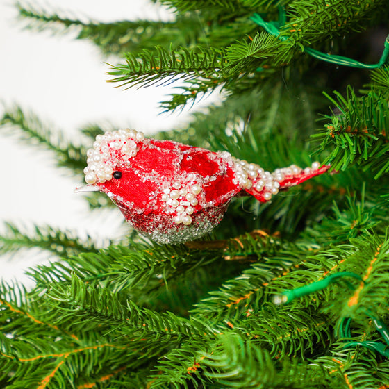 6" Jeweled Bird Clip Set Of 6