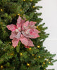 18" Icy Poinsettia Stem Set Of 6