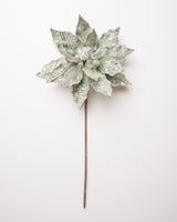 18" Icy Poinsettia Stem Set Of 6