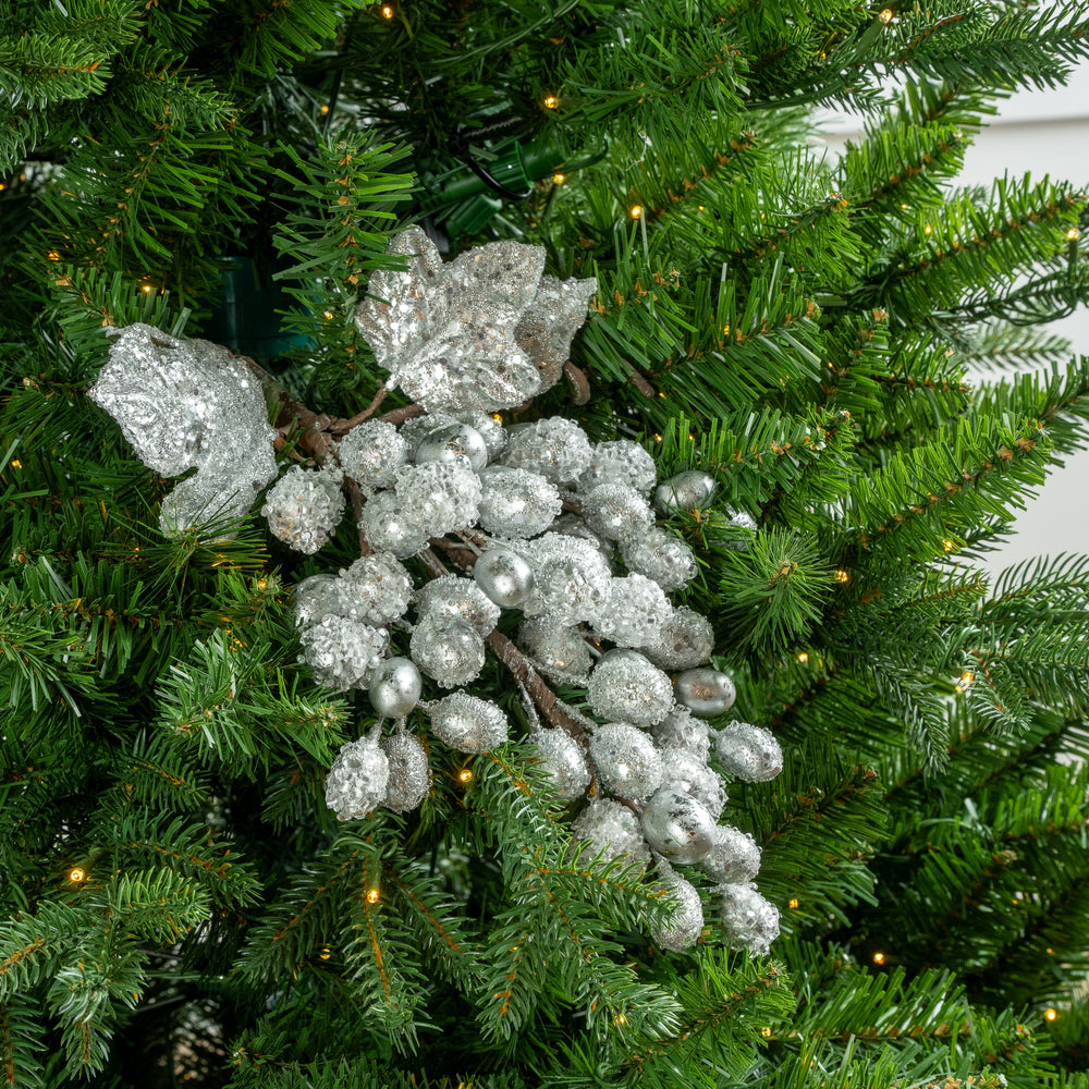 13" Grape Cluster With Leaves Set Of 2