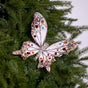 7" Multicolor Jewel White Butterfly Clip Set of 6