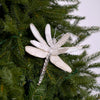 7" Icy Pearl Dragonfly Clip Set Of 6