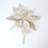 20" Light Champagne Poinsettia Set Of 2