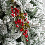 29" Red Berry With Pinecones & Leaves Set Of 6