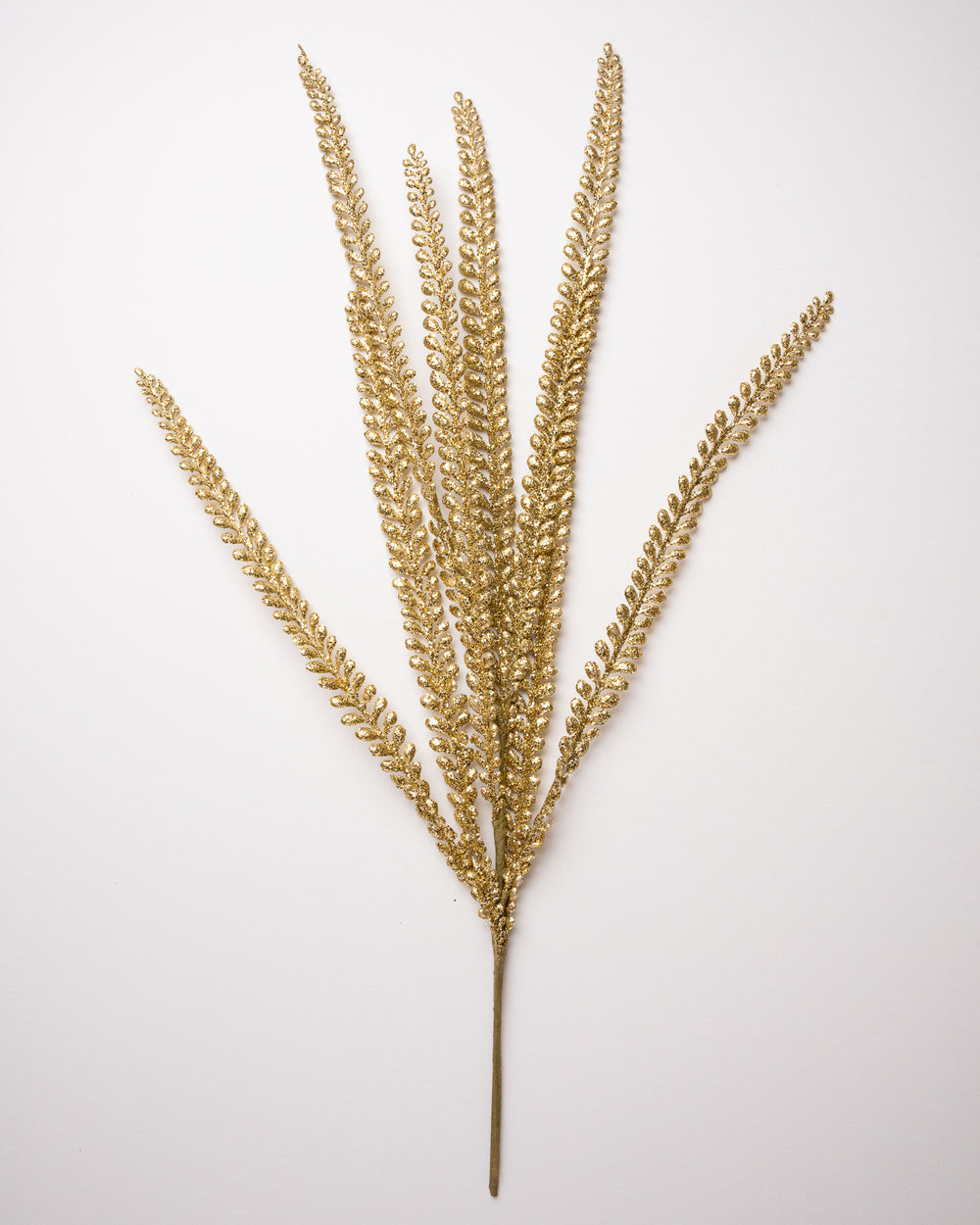 27" Gold Glitter Fern Set of 6