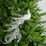 20" Glitter Peacock With Feathers