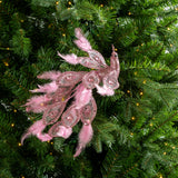 20" Glitter Peacock With Feathers