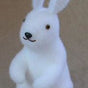 12" White Bunny Rabbit Standing